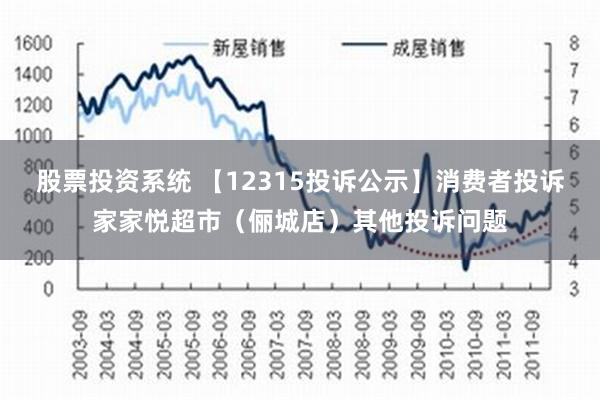 股票投资系统 【12315投诉公示】消费者投诉家家悦超市（俪城店）其他投诉问题